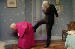 Bishop gets a kick up the Arse!